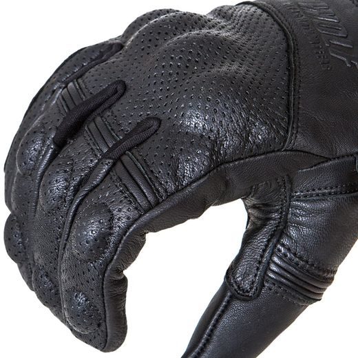 WOLF RACER BLACK KOŽENÉ RUKAVICE NA MOTORKU