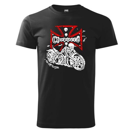PÁNSKÉ TRIKO S MOTIVEM CHOPPERS OLD SCHOOL - ČERNÉ