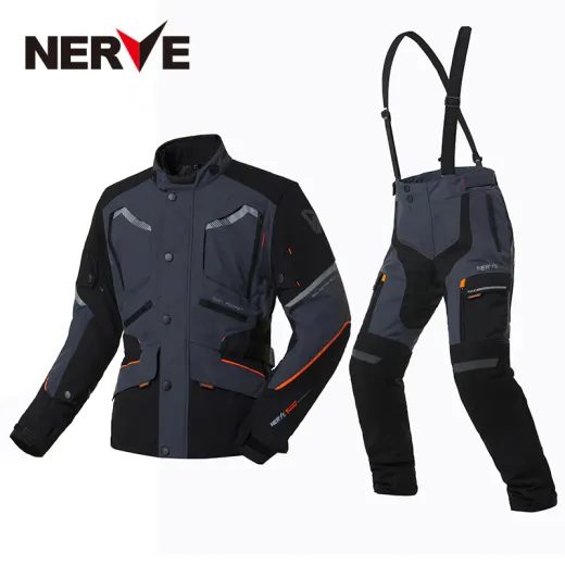 KALHOTY NA MOTORKU NERVE GOLDEN TOUR BLACK/GREY