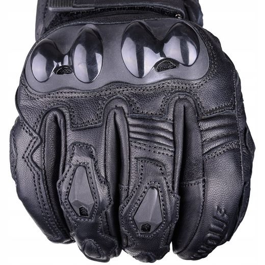 WOLF SPIRAL BLACK KOŽENÉ RUKAVICE NA MOTORKU