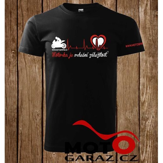 TRIKO MOTORKA JE SRDEČNÍ ZÁLEŽITOST ® ČERNÉ PÁNSKÉ