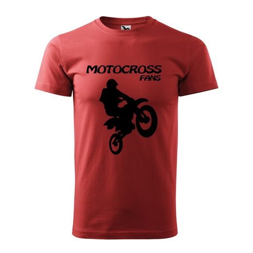 PÁNSKÉ TRIKO S MOTIVEM MOTOCROSS FANS - ČERVENÉ