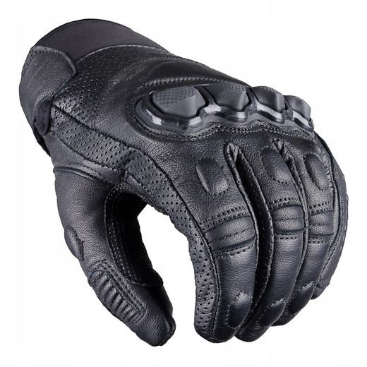 WOLF STILO BLACK KOŽENÉ RUKAVICE NA MOTORKU