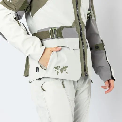 DÁMSKÁ BUNDA IXS VENTURE-AIR 1.0 X2-051605 OLIVOVÁ-SVĚTLE ŠEDÁ