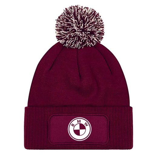 ZIMNÍ ČEPKA S BAMBULÍ A MOTIVEM BMW