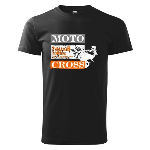 PÁNSKÉ TRIKO S MOTIVEM MOTOCROSS HAWAII - ČERNÉ