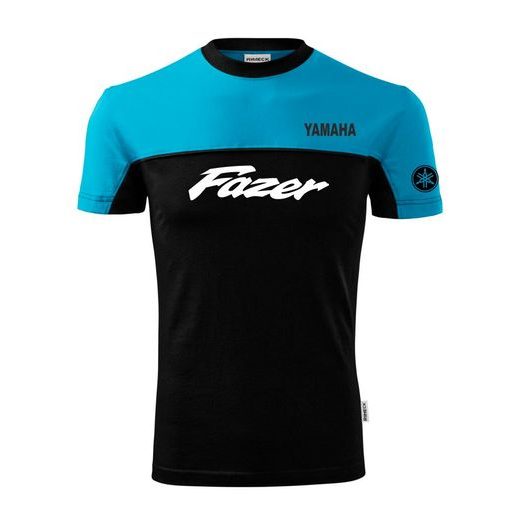 PÁNSKÉ TRIKO S MOTIVEM YAMAHA FAZER - TYRKYSOVÁ/ČERNÁ