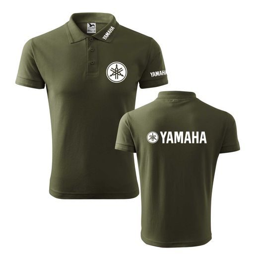 PÁNSKÉ POLO S MOTIVEM YAMAHA - KHAKI