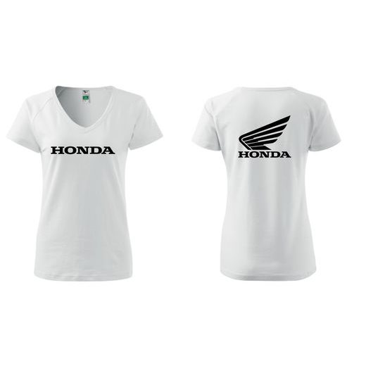 DÁMSKÉ TRIKO S MOTIVEM HONDA 2 - BÍLÉ