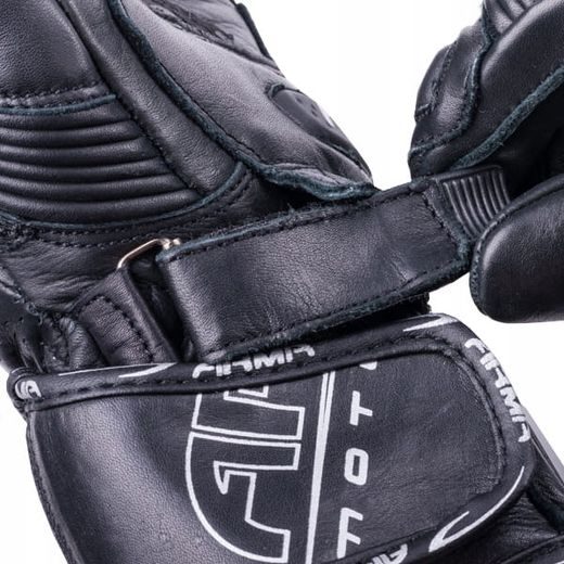 WOLF RAIDEN BLACK KOŽENÉ SPORTOVNÍ RUKAVICE NA MOTORKU