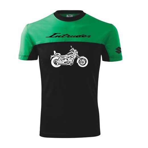 PÁNSKÉ TRIKO S MOTIVEM SUZUKI INTRUDER 1 - ZELENÁ/ČERNÁ