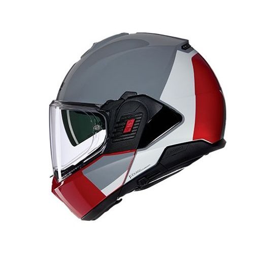 MOTO HELMA NOLAN N120-1 GRAFO GREY/RED N-COM 349
