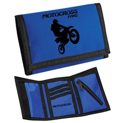 MOTO PENĚŽENKA S MOTIVEM MOTOCROSS FANS - KRÁLOVSKY MODRÁ