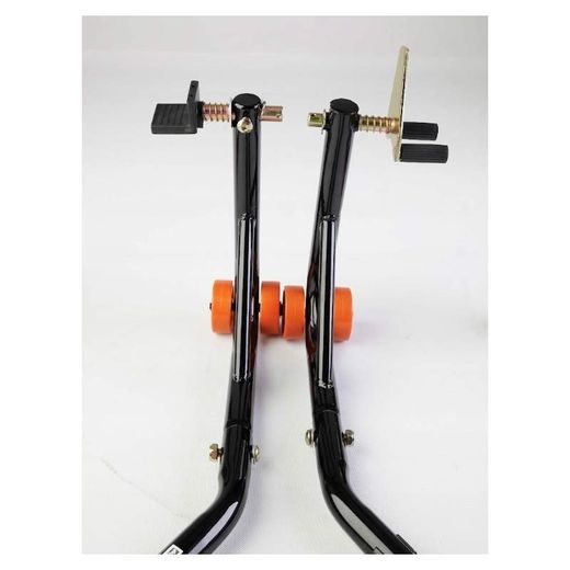 SADA 2 MOTOCYKLOVÝCH STOJANŮ BIKETEC PŘEDNÍ A ZADNÍ TYP-L