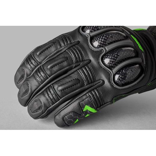 PÁNSKÉ KOŽENÉ SPORTOVNÍ RUKAVICE NA MOTORKU KAWASAKI MILAN II