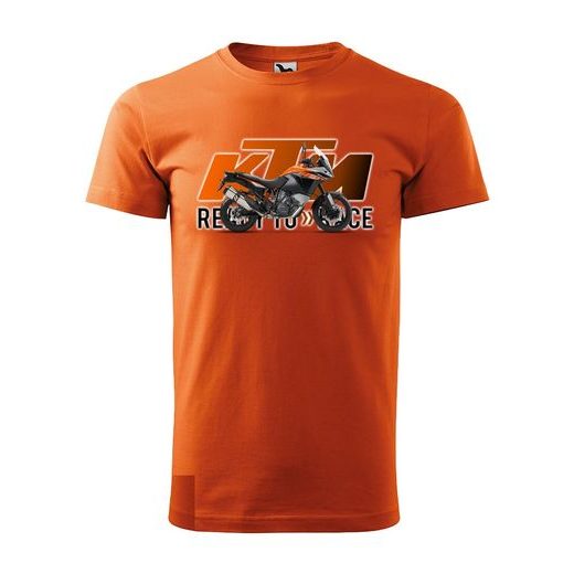 PÁNSKÉ TRIKO S MOTIVEM KTM ADVENTURE - ORANŽOVÉ