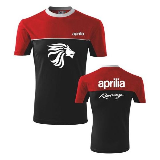 PÁNSKÉ TRIKO S MOTIVEM APRILIA 1 - ČERVENO/ČERNÉ