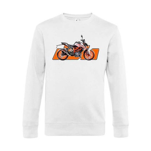 PÁNSKÁ MIKINA S MOTIVEM KTM DUKE - BÍLÁ