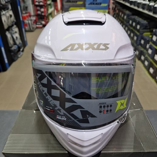 INTEGRÁLNÍ HELMA AXXIS EAGLE SV LESKLÁ BÍLÁ