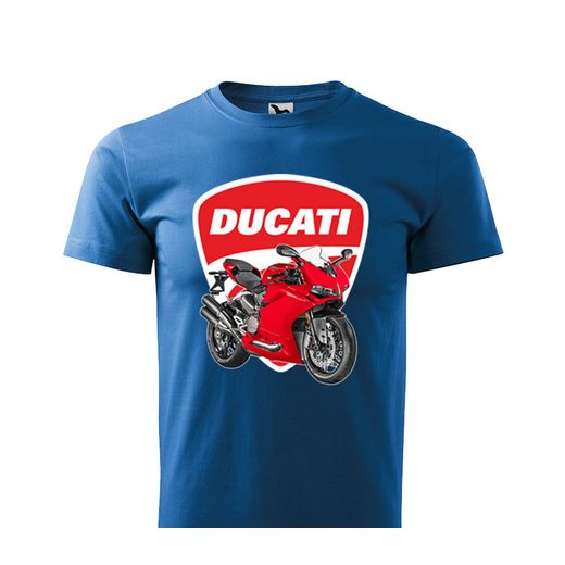 PÁNSKÉ TRIKO S MOTIVEM DUCATI 595 - SVĚTLE MODRÉ