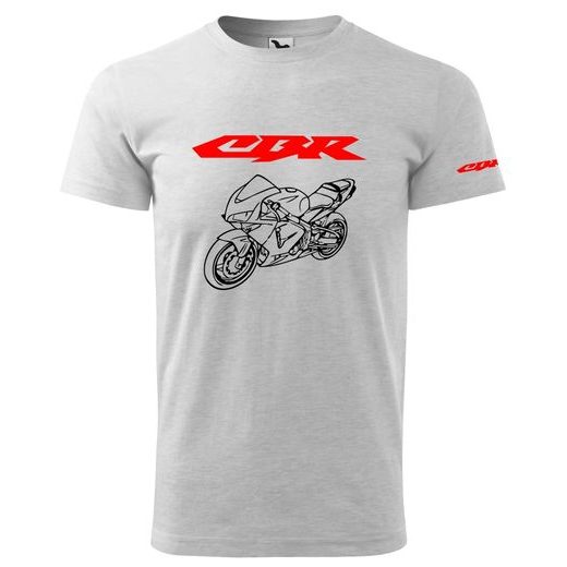 PÁNSKÉ TRIKO S MOTIVEM HONDA CBR - SVĚTLE ŠEDÉ