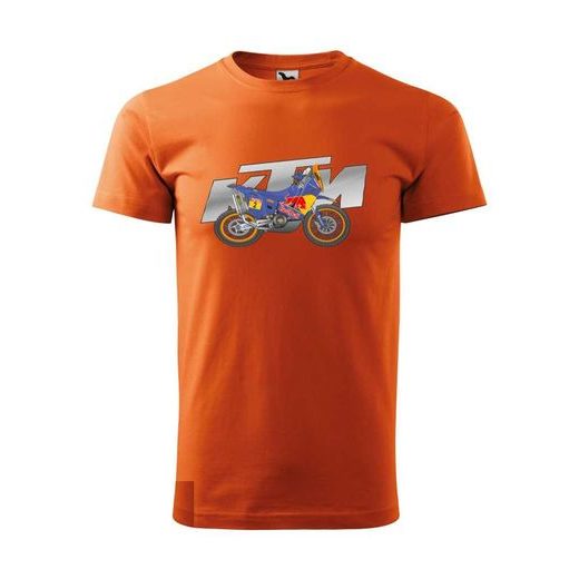 PÁNSKÉ TRIKO S MOTIVEM KTM 690 DAKAR - ORANŽOVÉ