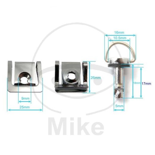UPEVŇOVACÍ PRVEK KAPOTÁŽE DZUS JMP 17MM STŘÍBRNÁ