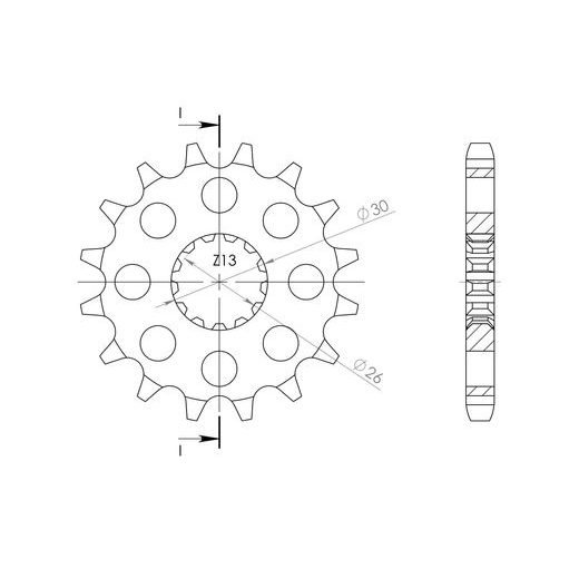 ŘETĚZOVÉ KOLEČKO SUPERSPROX CST-1180:19 19 ZUBŮ, 530