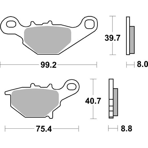 BRZDOVÉ DESTIČKY BREMBO 07SU31SD