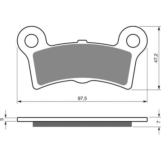 BRZDOVÉ DESTIČKY GOLDFREN 354 AD (1 SET = 4 PCS)