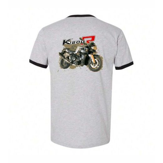 PÁNSKÉ TRIKO S MOTIVEM BMW K1200 R - ŠEDÉ