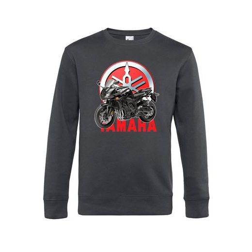 PÁNSKÁ MIKINA S MOTIVEM YAMAHA FAZER - TMAVĚ ŠEDÁ