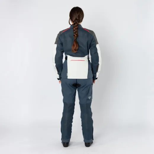 DÁMSKÁ BUNDA IXS TOURSTER-BIG AIR 1.0 X2-161605 SVĚTLE ŠEDÁ-MODRÁ-ČERVENÁ