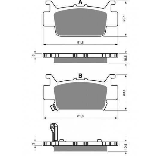 BRZDOVÉ DESTIČKY GOLDFREN 385 S33 STREET REAR