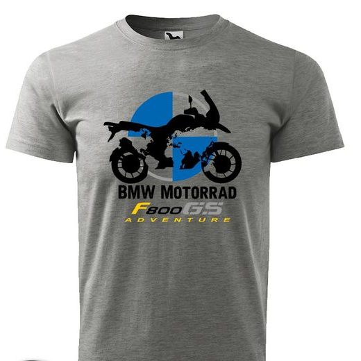 PÁNSKÉ TRIKO S MOTIVEM BMW F 800 GS ADVENTURE 1 - ŠEDÁ