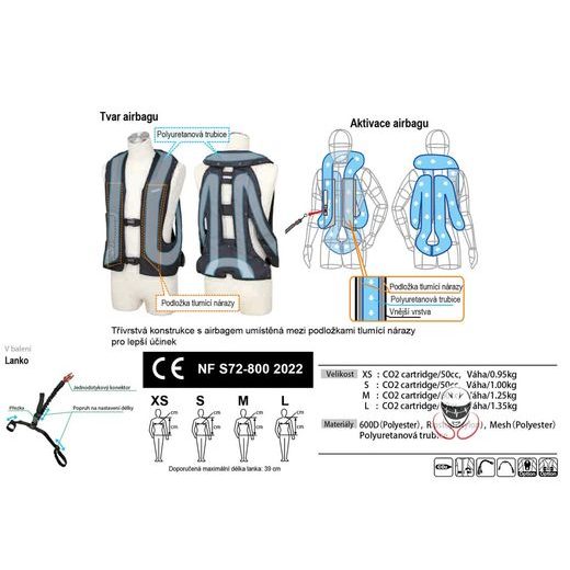 AIRBAGOVÁ VESTA HIT-AIR MLV3-H JEZDECKÁ NAVY