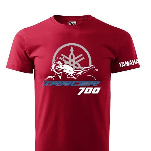 PÁNSKÉ TRIKO S MOTIVEM YAMAHA TRACER 700 - ČERVENÁ