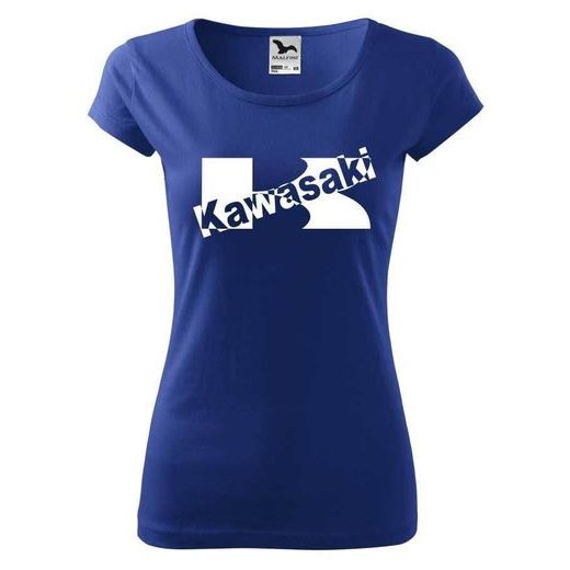 DÁMSKÉ TRIKO S MOTIVEM KAWASAKI 3 - KRÁLOVSKY MODRÉ