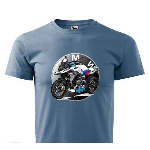 PÁNSKÉ TRIKO S MOTIVEM BMW GS - DENIM