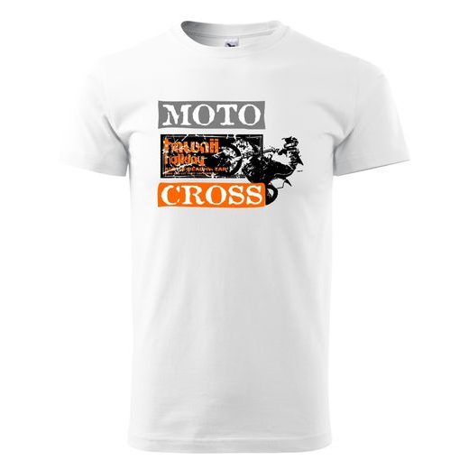 PÁNSKÉ TRIKO S MOTIVEM MOTOCROSS HAWAII - BÍLÉ