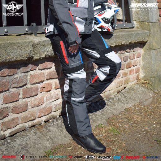 DÁMSKÉ TEXTILNÍ MOTO KALHOTY SPARK VIOLA TRIKOLOR