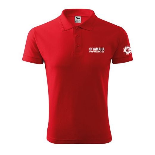 PÁNSKÉ POLO S MOTIVEM YAMAHA RACING - ČERVENÁ