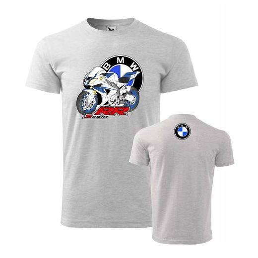PÁNSKÉ TRIKO S MOTIVEM BMW S 1000 RR - SVĚTLE ŠEDÉ