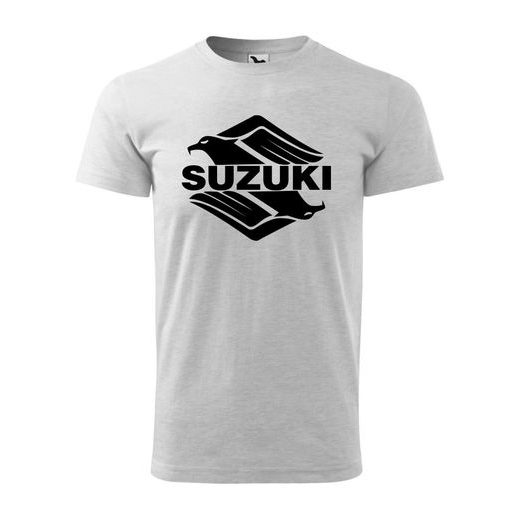 PÁNSKÉ TRIKO S MOTIVEM SUZUKI 1 - SVĚTLE ŠEDÉ