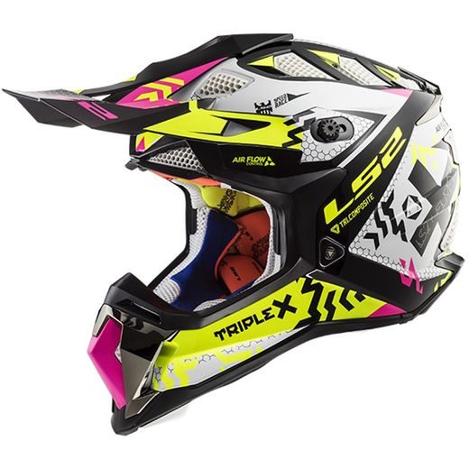 LS2 MX470 SUBVERTER BLACK PINK H-V YELLOW