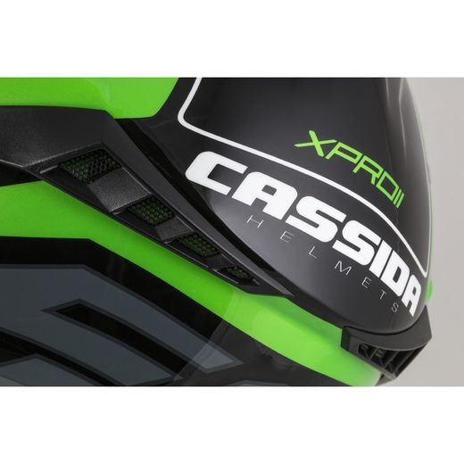 PŘILBA CROSS PRO 2 CONTRA, CASSIDA (ZELENÁ PERLEŤ/ČERNÁ/ŠEDÁ/BÍLÁ) M140-1314