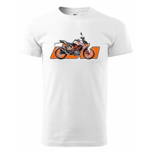 PÁNSKÉ TRIKO S MOTIVEM KTM DUKE - BÍLÁ