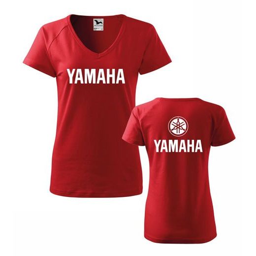 DÁMSKÉ TRIKO S MOTIVEM YAMAHA 1 - ČERVENÉ