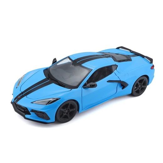 MAISTO - 2020 CHEVROLET CORVETTE STINGRAY COUPE Z51, MODRÁ, 1:24