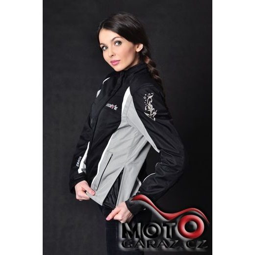 DÁMSKÁ BUNDA NA MOTORKU NERVE UNIQUE STAR SILVER